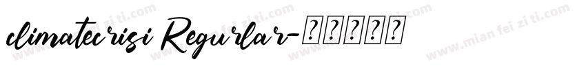 climatecrisi Regurlar字体转换